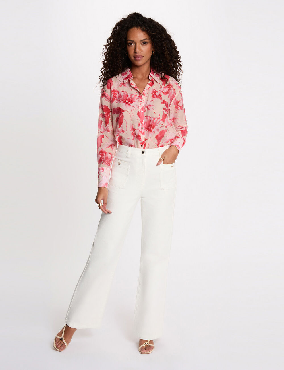 Shirt with a notched collar multicolor women