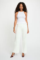 Sleeveless fitted sweater white women