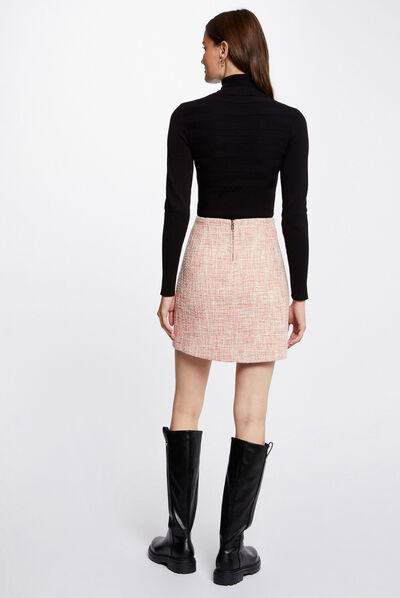 High-waisted straight skirt multico ladies'