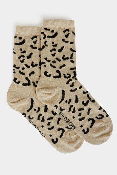 Box with 4 pairs of socks gold ladies'