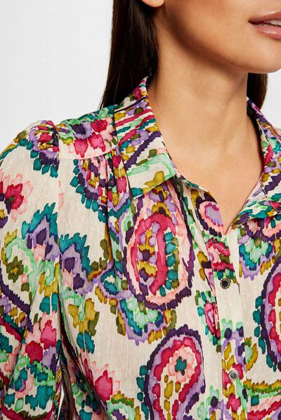 3/4-length sleeved shirt paisley print multico ladies'