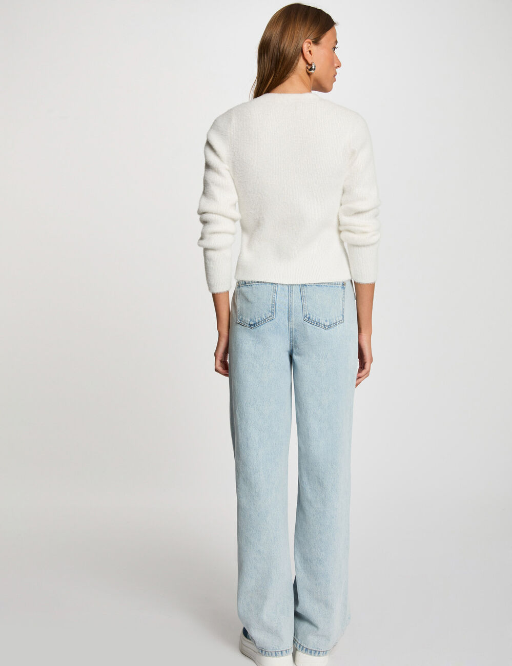 Long-sleeved cardigan white women