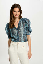 3/4-length sleeved shirt multicolored women