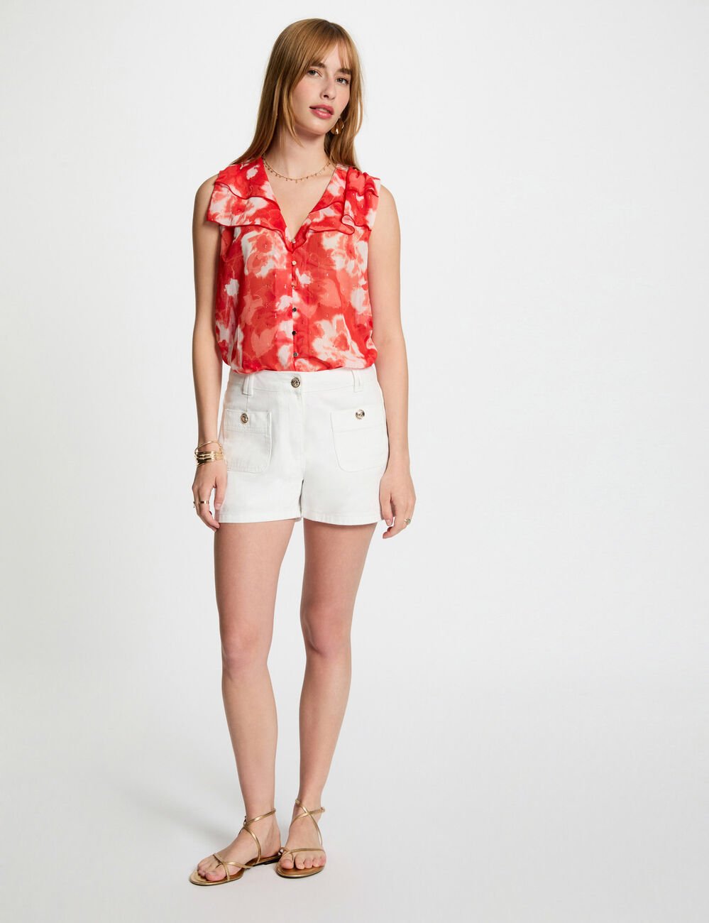 Sleeveless blouse multicolor women