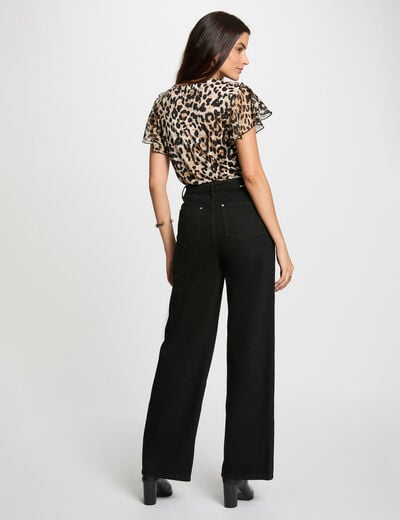 V-neck voile t-shirt multicolor women