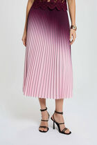 Maxi pleated skirt plum women