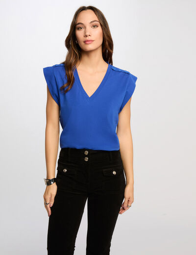 Short-sleeved t-shirt electric blue women