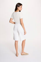 Round neck short-sleeve t-shirt white women