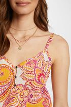 Printed top thin straps multicolored women