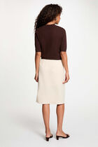 High-waisted pencil skirt beige women