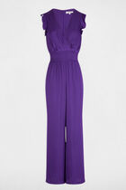 Loose jumpsuit purple women
