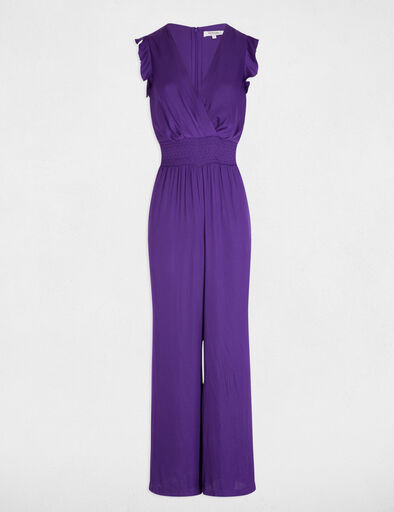 Loose jumpsuit purple women