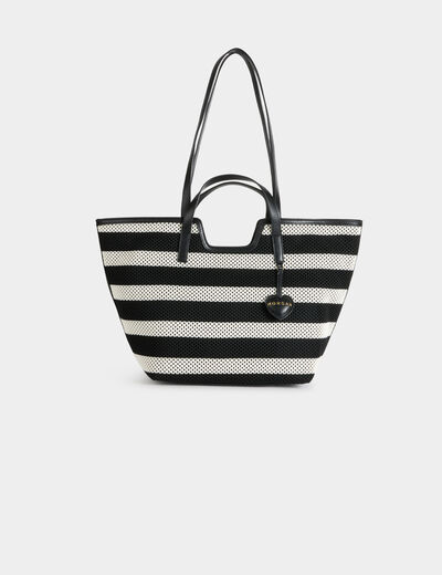 Woven tote bag white women
