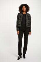 Studded straight jacket black women