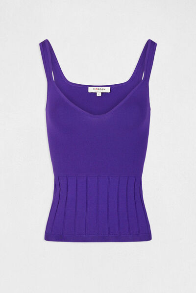 Jumper vest top with straps purple ladies'