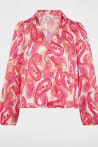 Blouse manches longues multicolore femme