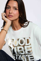 Round neck t-shirt white women