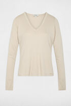 fitted v neck t shirt ivory women AMIRI T-Shirt mit Logo-Print Rosa