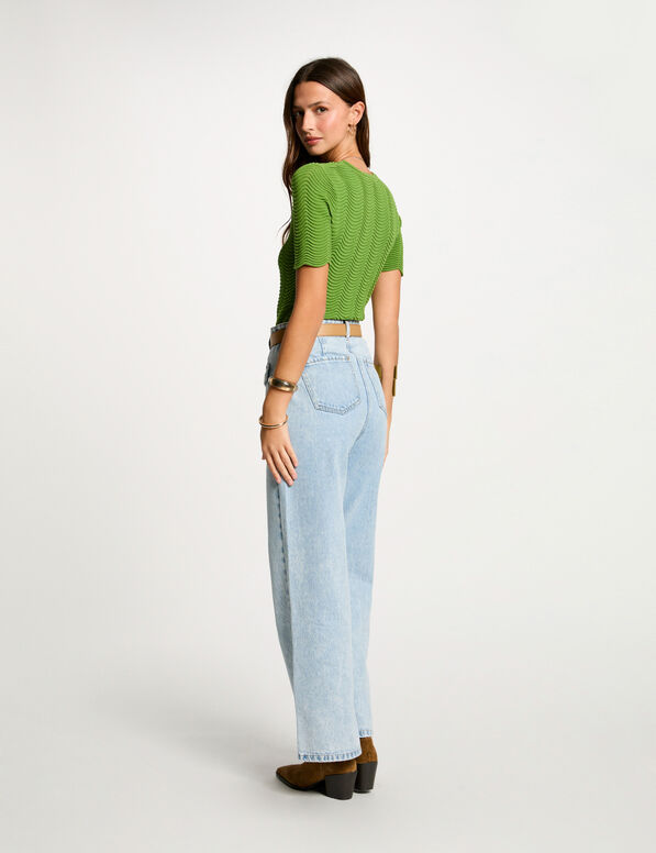 short sleeved jumper aniseed green women Short-sleeved jumper aniseed green women