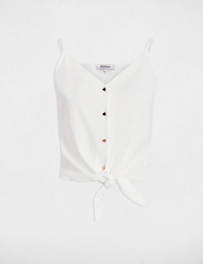 Vest top thin straps white women