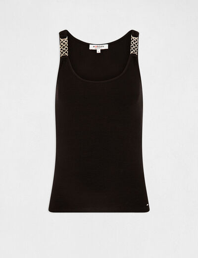 Vest top straps with ornaments black women