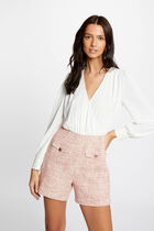 Fitted playsuit with 2 en 1 effect multicolored women