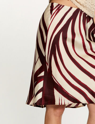 Satin short skirt multicolor women