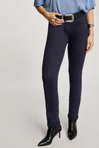 Straight trousers navy blue women
