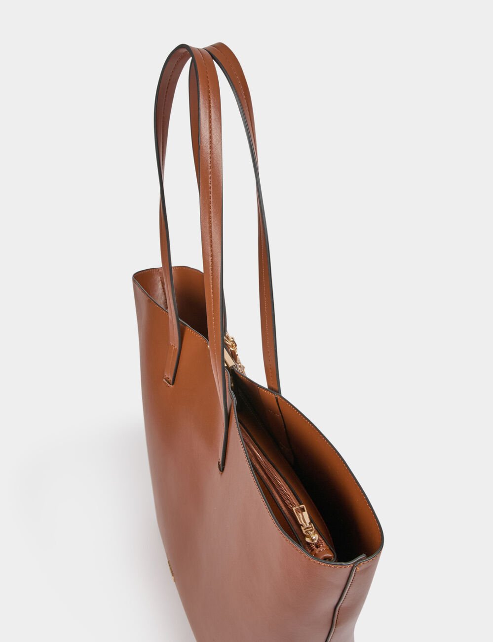 Trapeze shopper bag camel women