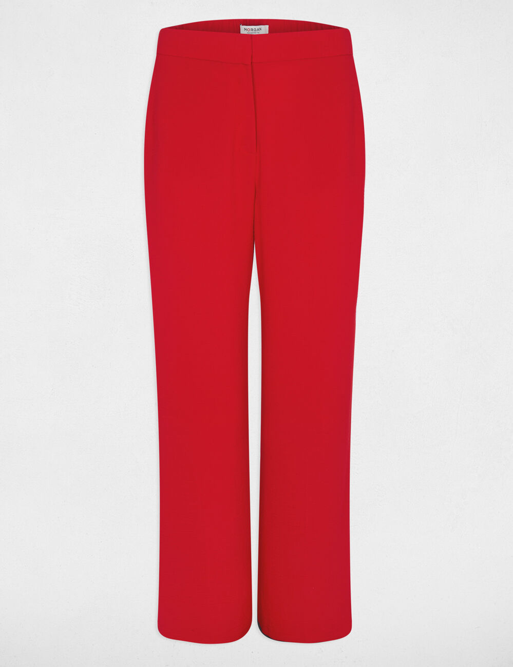 Flowy wide-leg trousers red women