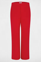 Flowy wide-leg trousers red women