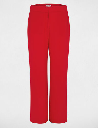 Flowy wide-leg trousers red women