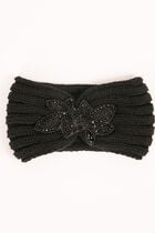 Bandeau avec détail en perles noir femme
