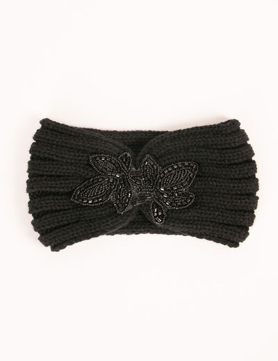 Beaded headband black ladies'