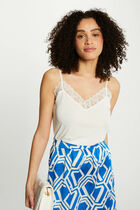Vest top in lace ivory women