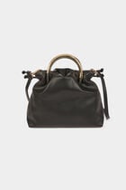 Bag with metal handles black women