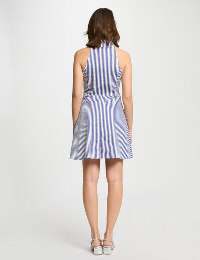Striped A-line mini dress multicolor women