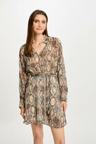 Printed mini A-line dress multicolored women