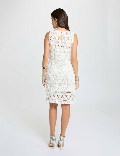 Knitted fitted dress white women