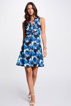 Printed A-line mini dress multicolor women
