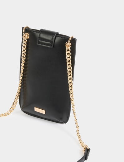 Crossbody phone bag studs black women