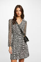 Straight dress with abstract print multicolored women