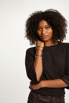 Jumper 3/4-length sleeves dark brown women