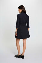 Fitted short dress navy blue women
