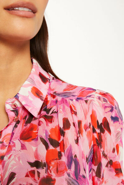 Shirt 3/4-length sleeves floral print multico ladies'