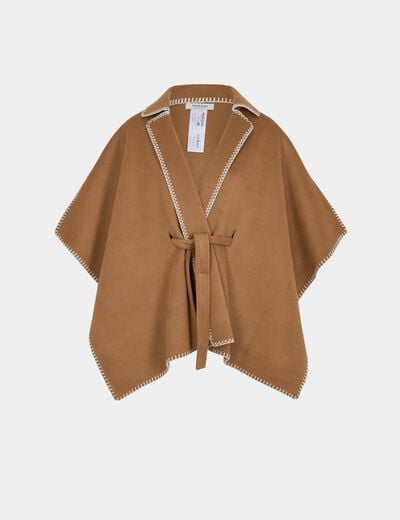 Belted cape camel women