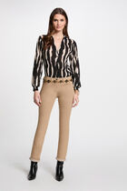 Straight trousers camel women