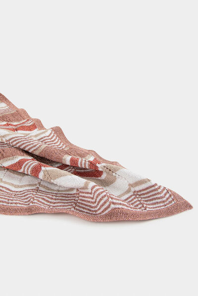 Scarf with chevron print pink ladies'
