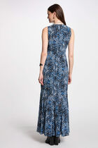 Printed maxi straight dress multicolor women