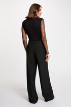 Lace bodysuit with v-neck black women